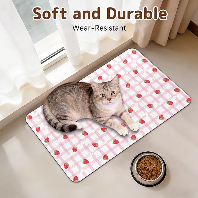 Dog Food Mat for Bowls, Absorbent Quick Dry Dog Cat Mats for Food and Water - Image 4