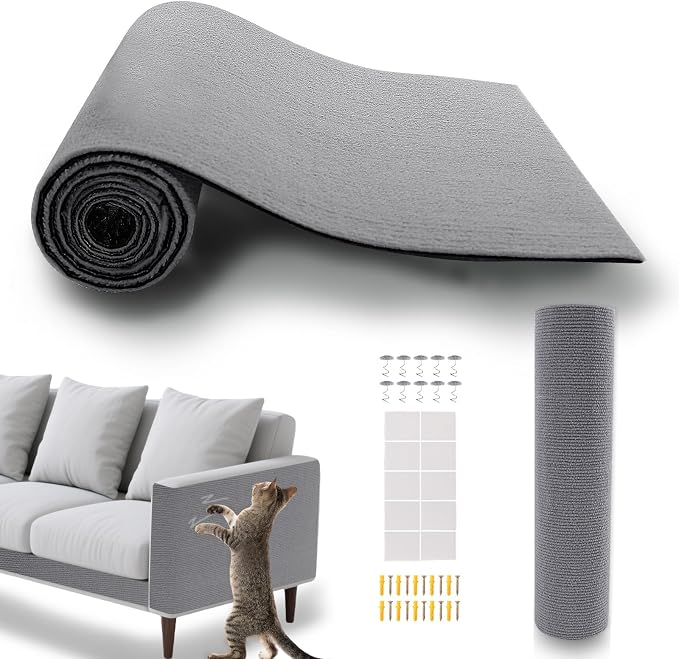 ASENKU Cat Scratch Furniture Protector, Trimmable Self-Adhesive Couch Protector by ASENKU