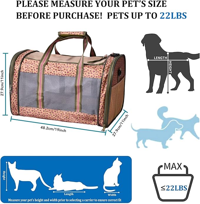 Soft-Sided Kennel Pet Carrier for Small Dogs, Airline Approved Cat Carriers Dog - Image 3
