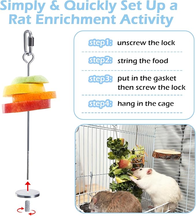 2Pcs Rat Enrichment Toys, 304 Stainless Steel Rat Foraging Toy - Image 3
