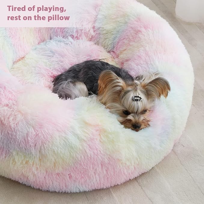 WNPETHOME Donut Dog Beds Large Sized Dog, Anti-Anxiety Caming Large Pet Bed - Image 6