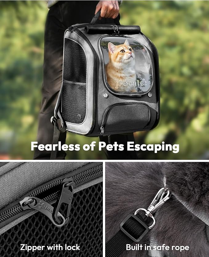 Pecute Cat Backpack Carrier, Large Space Cat Bubble Backpack, Breathable Cat - Image 6