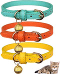 3 Pack Leather Cat Collars by Jamktepat