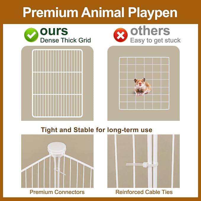 20 Panels Small Animal Playpen, Pet Playpen, C&C Cage - Image 6