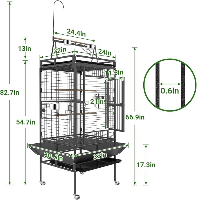 82 Inch Bird Cage, BOINN Bird Flight Cages - Image 3