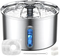 Cat Water Fountain Stainless Steel, 118oz/ 3.5L Large Capacity Automatic Pet by MIUZZYVacuumCleaner