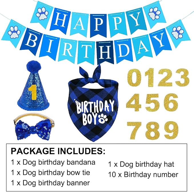 Dog Party Supplies, Boy Bandana - Image 4