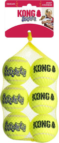 KONG Air Dog SqueakAir Dog Toy Tennis Balls by KONG