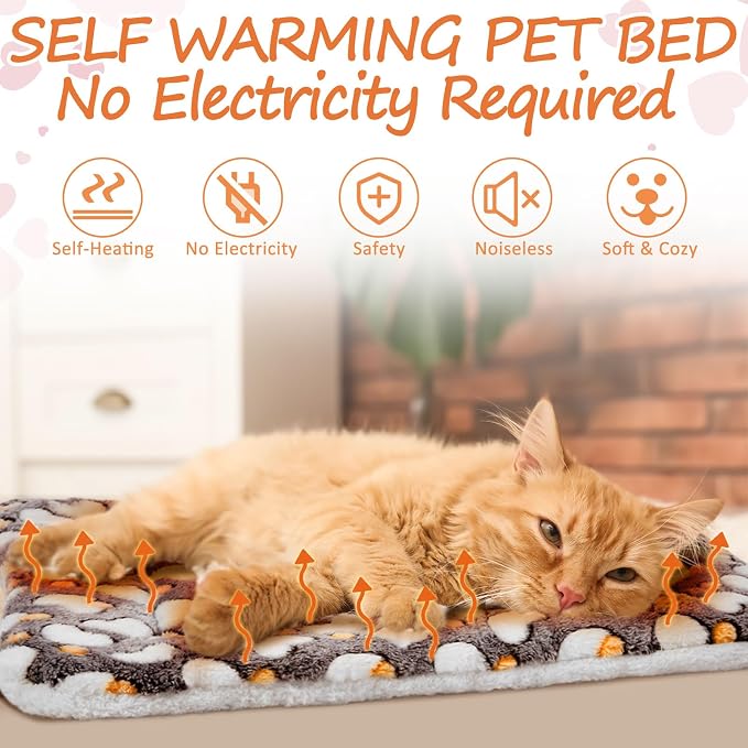 VitalCozy 2 Pack Self Warming Cat Mat Self Heating Pad Bed Reversible Machine - Image 3