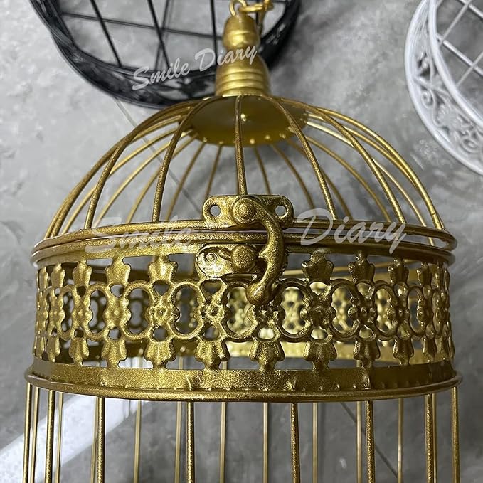 Round Birdcages Vintage Decorative Iron Bird cage Wedding Decor Flower cage - Image 5