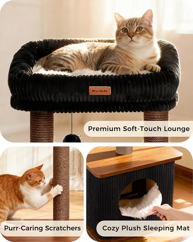 Modern Cat Tree for Indoor Cats, Nordic Loft Style, Wooden Cat Tower - Image 6