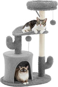 33 Inch Small Cat Tree Tower, Cat Tree by Aidoly