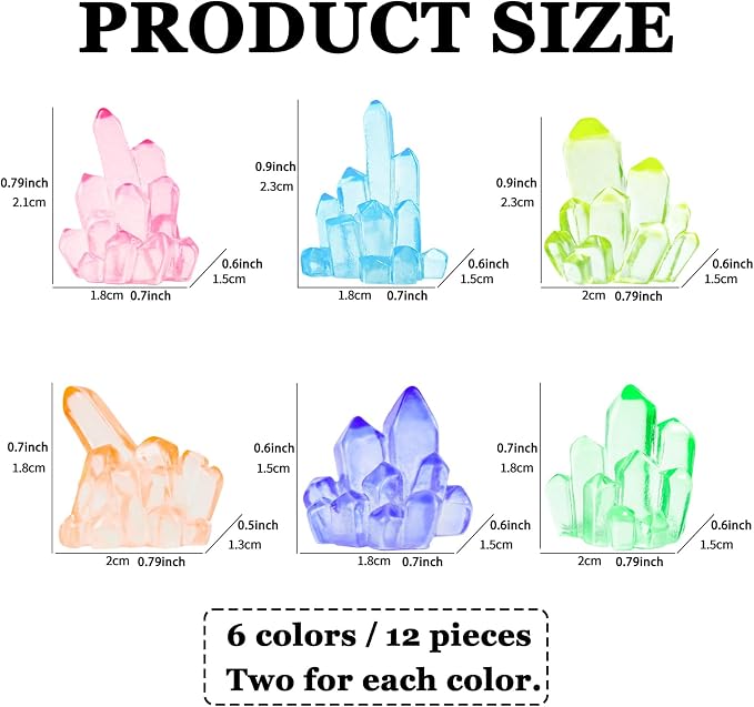 MIUPOO Glow Crystal, Betta Stones, Glow in The Dark Crystal, Bonsai Decor - Image 2