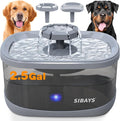SIBAYS 2.5Gal/9.5L Dog Water Fountain by SIBAYS
