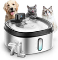 Wireless Cat/Dog Water Fountain 7L/236oz/1.8Gal, DRLWXYSJ Stainless Steel by KWUY