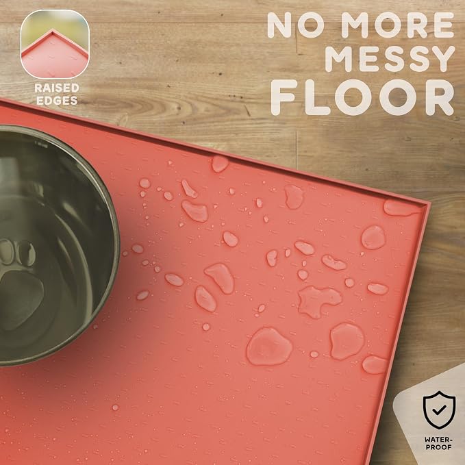 Dog Food Mat - 24x15 Raised Edges Dogs Mat - Image 5