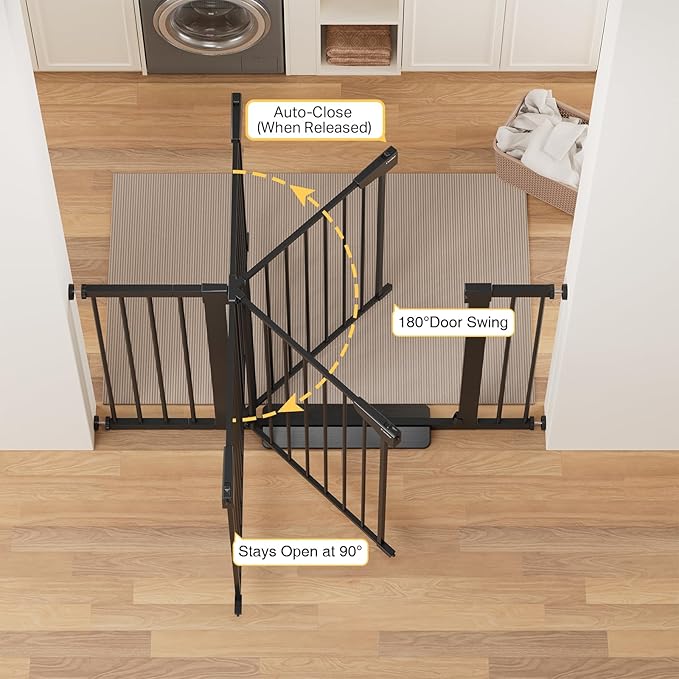 Cumbor 29.7-48" Baby Gate for Stairs, Mom's Choice Awards Winner-Dog Gate for - Image 5
