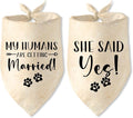 Engagement Gifts My Humans are Getting Married! SHE Said Yes! Pet Bandana Scarf by JAmuruwt