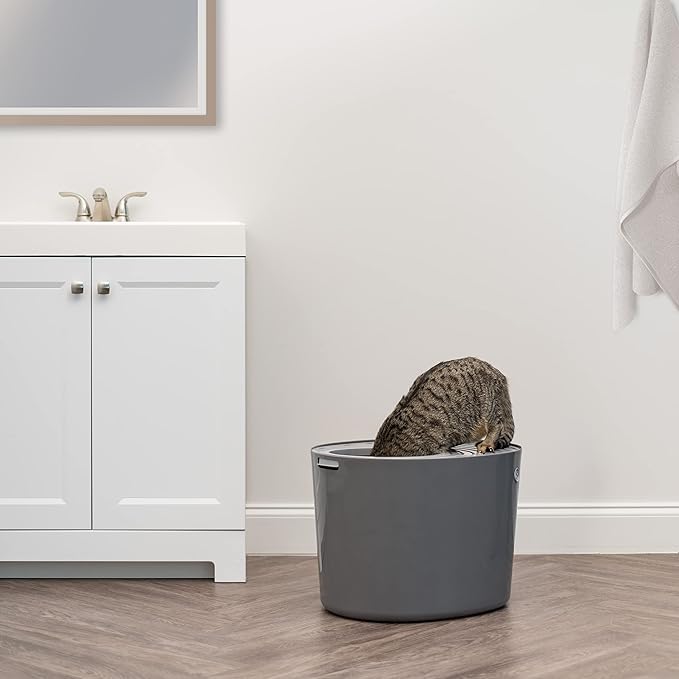 IRIS USA Cat Litter Box, Large Top Entry - Image 6