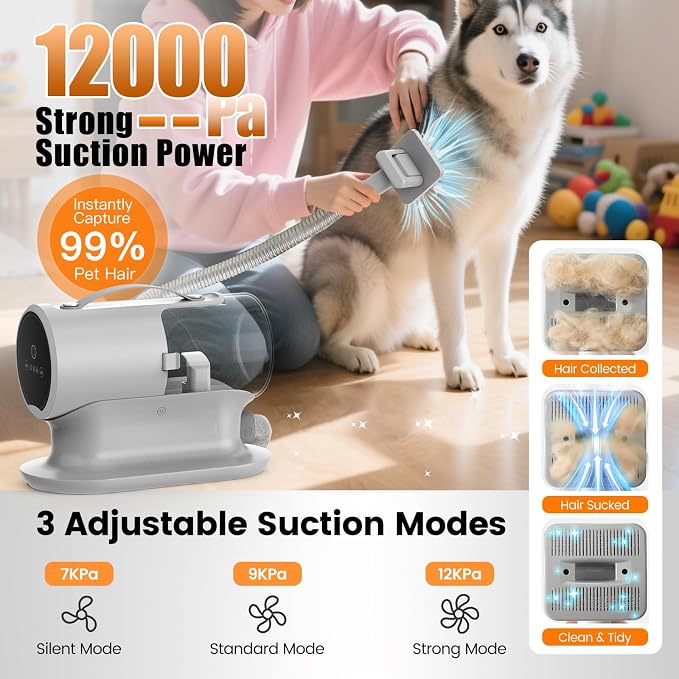AIRROBO Dog Grooming Vacuum and Kit - Image 2