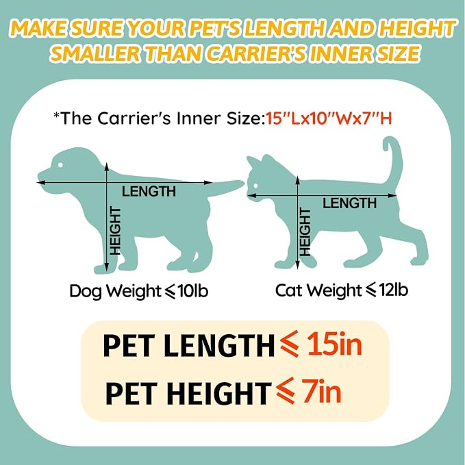 Petskd Pet Carrier 17x12x8.5 JetBlue Allegiant Airline Approved, Pet Travel - Image 4