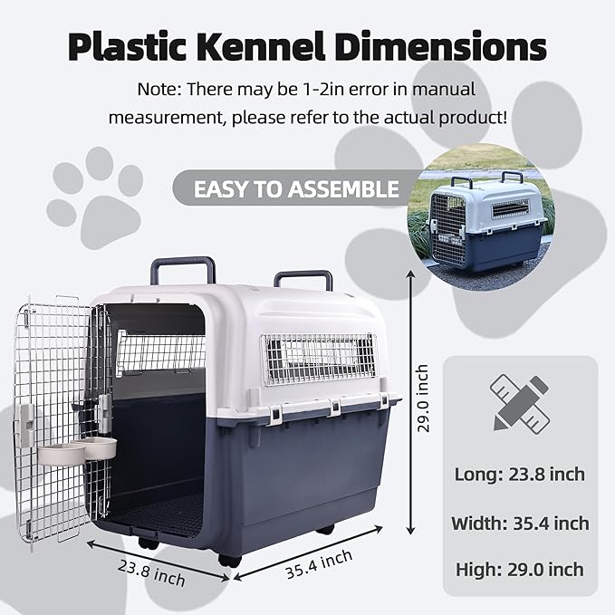 Elevon Plastic Kennels, Plastic Dog Crate, Airline Approved Pet Carrier - Image 2