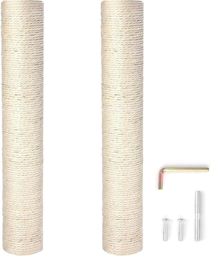 PowerKing Natural Sisal Replacement Scratching Post, 15.7'' 2 Pieces M8 Cat by PowerKing