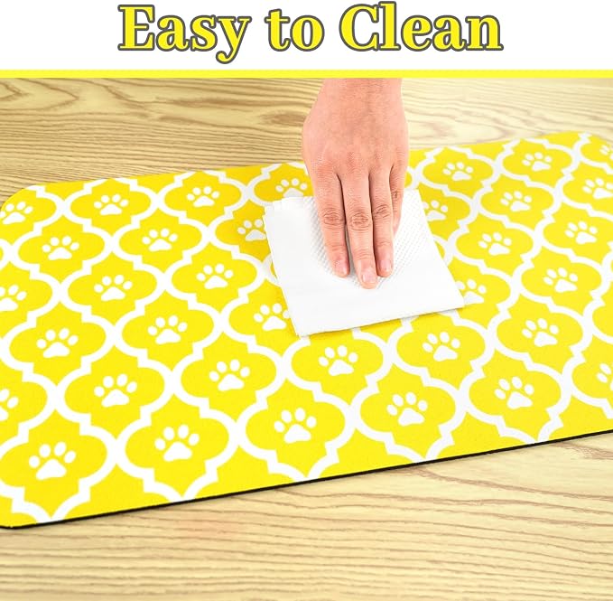 Dog Food Mat 17X30 Inch Pet Feeding Absorbent Mats - Image 6