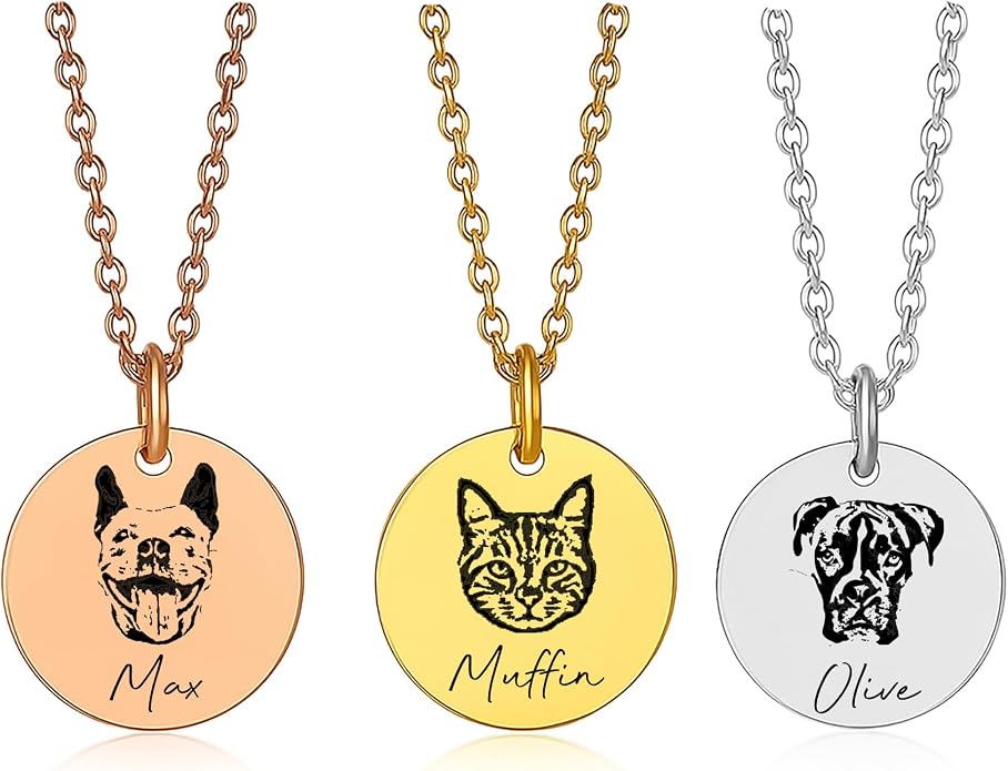 Custom Pet Portrait Necklace by IdaMemory