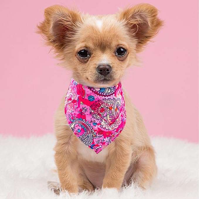 30 Pack Paisley Dog Bandanas for Small Dogs Stitch Bandanas Bulk Reversible - Image 6