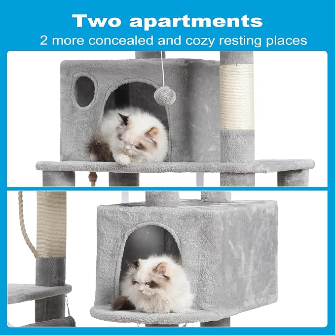 Hey-brother Large Multi-Level Cat Tree Condo Furniture - Image 5