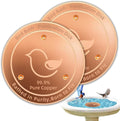 Copper Bird Bath Disks, 4.2" Large Surface, Year-Round Water Cleanliness by FASHTOUR