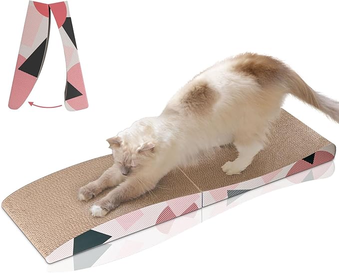 ComSaf Cat Scratcher Carboard Pad 32"x10", Large Cat Scratcher Bed by ComSaf