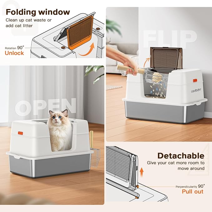 Stainless Steel Cat Litter Box - Image 6