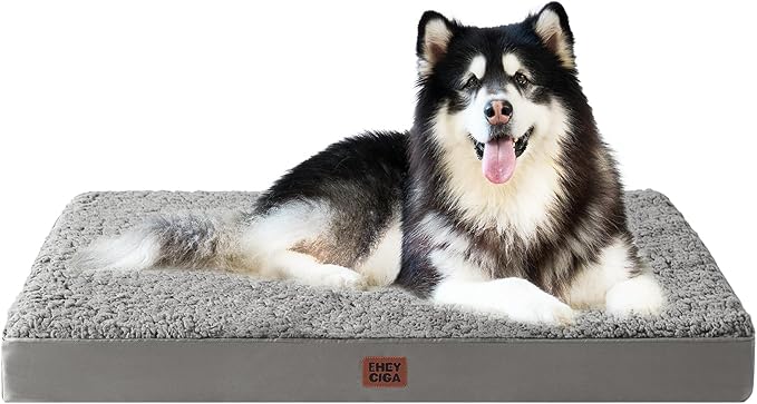 EHEYCIGA Orthopedic Foam Dog Bed, Light Grey by EHEYCIGA