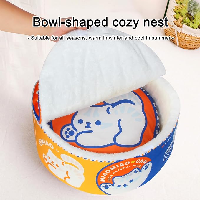 寵幸 Ramen Noodle Dog & Cat Bed, Keep Warm and Super Soft Creative Pet Nest - Image 3