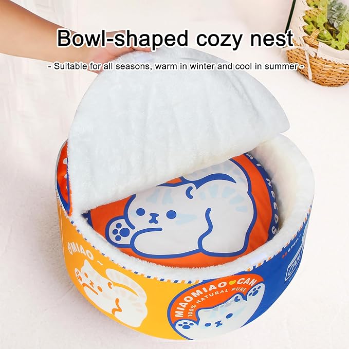 寵幸 Ramen Noodle Dog & Cat Bed, Keep Warm and Super Soft Creative Pet Nest - Image 3