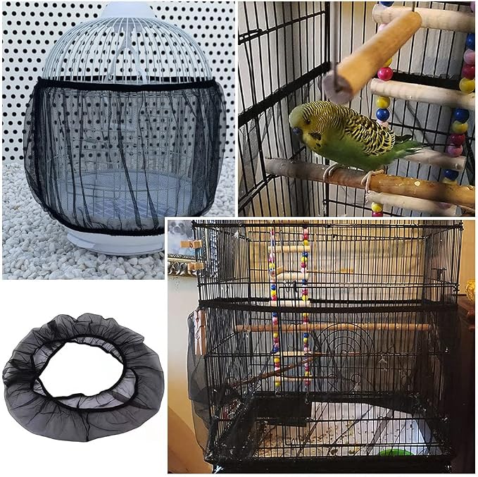 Bird Cage Seed Catcher, Bird Cage Mesh Guard Netting, Birdcage Seed Guard Skirt - Image 7