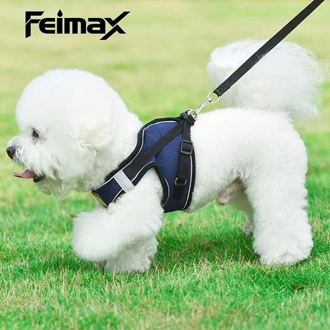 FEimaX Dog & Cat Harness Set, No Pull Soft Mesh Reflective Adjustable Pet - Image 4