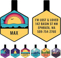 GoTags Silent Dog Tag, Personalized Engraved Hexagon Silicone Dog and Cat Name by GoTags