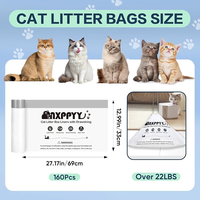 160 Count Cat Litter Box Liners - Image 2