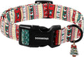 DOGWONG Christma Dog Collar, Classic Cute Red Green Christmas Tree Dog Collar by DOGWONG