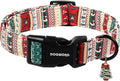 DOGWONG Christma Dog Collar, Classic Cute Red Green Christmas Tree Dog Collar by DOGWONG