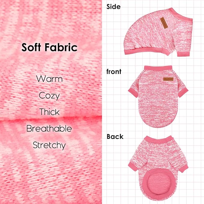1 Pc Dog Sweaters for Small Dogs Girl Boy Winter Fleece Clothes Warm Soft Dog - Image 5