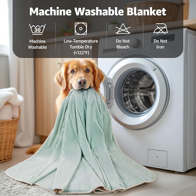 LOOBANI Waterproof Dog Blanket for Couch: Reversible Flannel Bed Blanket for - Image 8
