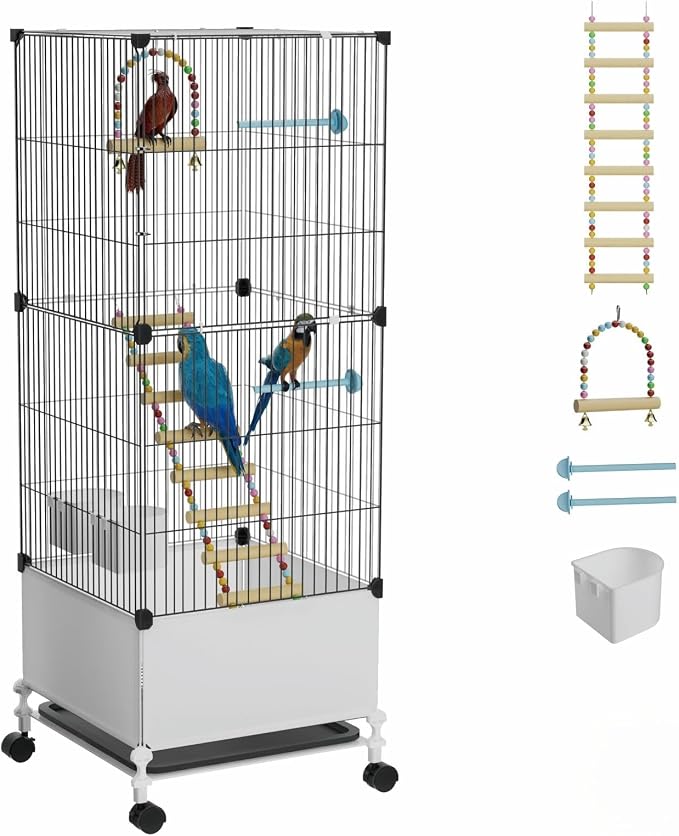 Medium Flight Bird Cage, Wide Birdcage by STILLCOVE