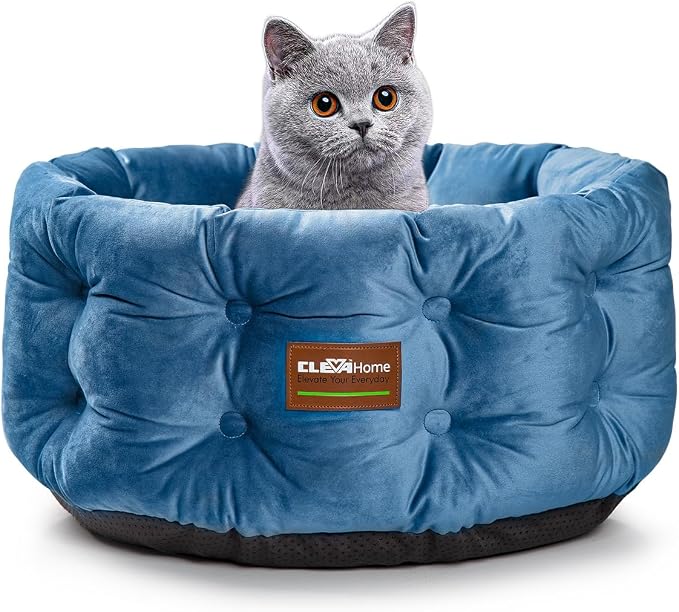 ClevaHome Deep Nest Cat Bed for Small Pets up to 15lbs by ClevaHome