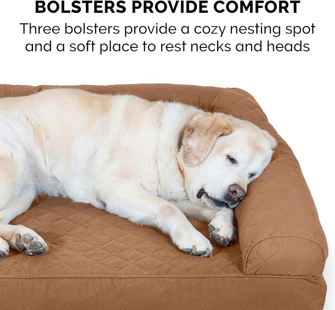 Furhaven Orthopedic Dog Bed for Large Dogs w/ Removable Bolsters & Washable - Image 11