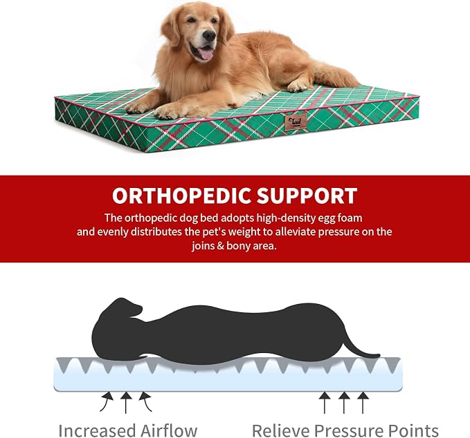 Christmas Orthopedic Dog Bed for Large Dogs, Big Waterproof Dog Bed Washable - Image 5
