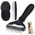 Double-Sided Pet Grooming Rake by Unknown